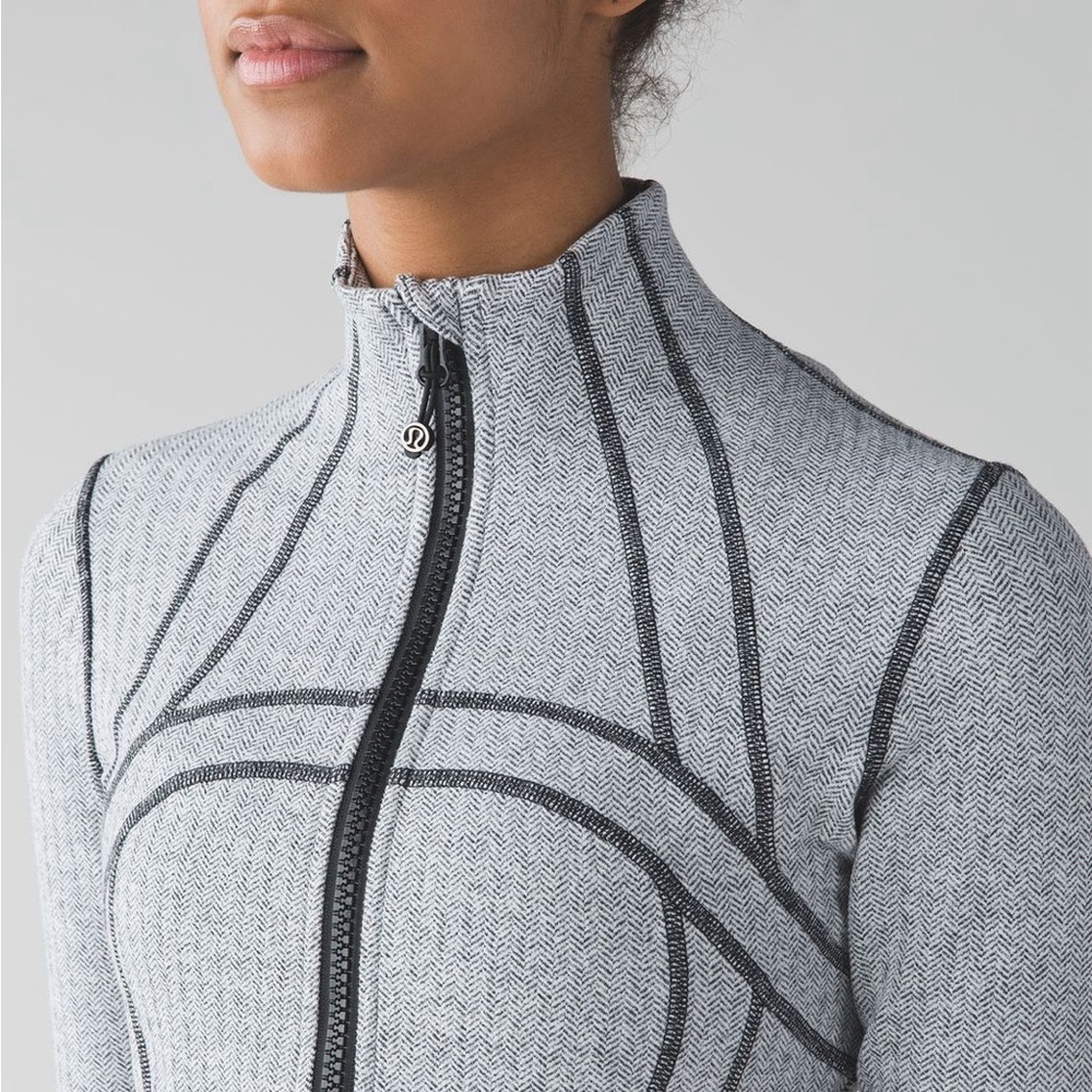 Lululemon Define Jacket - Heathered Herringbone Black White - Picture 2 of 9